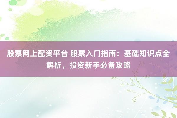 股票网上配资平台 股票入门指南：基础知识点全解析，投资新手必备攻略