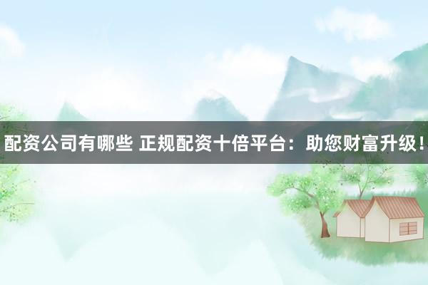 配资公司有哪些 正规配资十倍平台：助您财富升级！